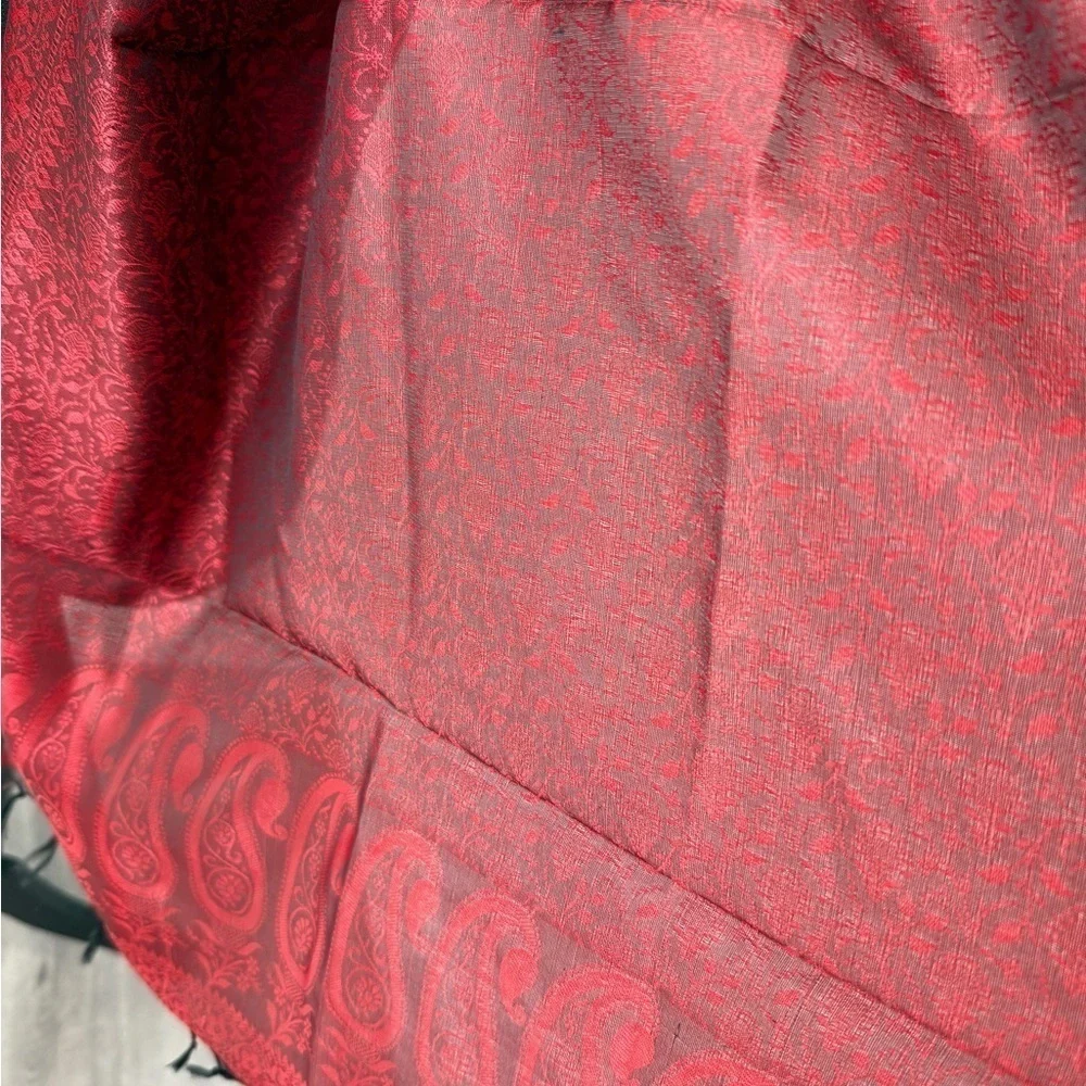 Sheer Women's Red Shawl Scarf 22x69
